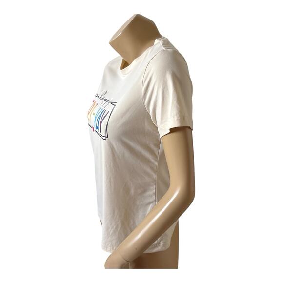 SHEIN Womens Size Medium Short Sleeve Happy Fri-Yay Crew Neck T Tee Shirt - Picture 2 of 7